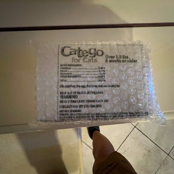 12 DOSES. .Catego Flea and Tick Control for Cats. Over 1.5 lbs, 8 Weeks or Older - Picture 6 of 6